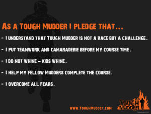 Tough Mudder Pledge